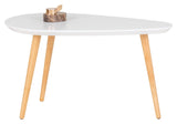 Vado Coffee table, White w. natural bone, 40x70x40