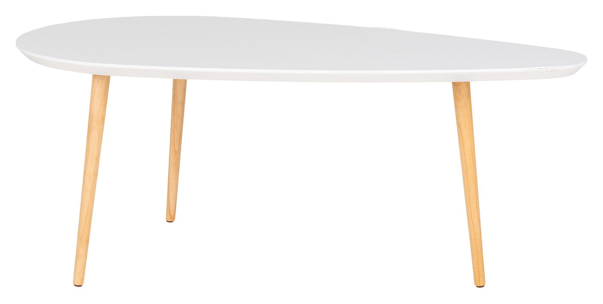 Vado Coffee table, White w. natural bone, 60x110x45