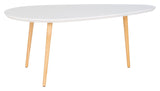 Vado Coffee table, White w. natural bone, 60x110x45