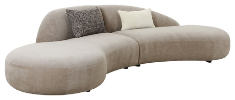 Venice Sofa m. puder, Chenille, Natur