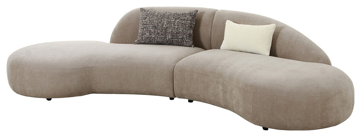 Venice Sofa m. puder, Chenille, Natur