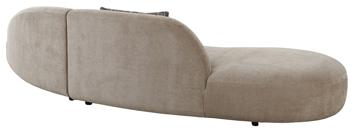 Venice Sofa m. puder, Chenille, Natur