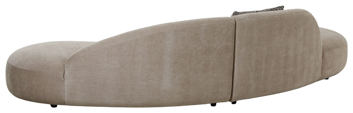 Venice Sofa m. puder, Chenille, Natur