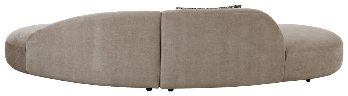 Venice Sofa m. puder, Chenille, Natur