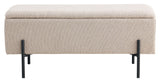 Watford bench with storage, Beige bouclé, 95x36,5x46