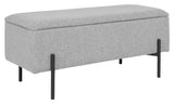 Watford bench with storage, Light gray