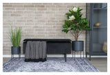 Watford Bench with storage, Black velvet