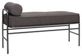 Hübsch Pipe Bench with gray cushion