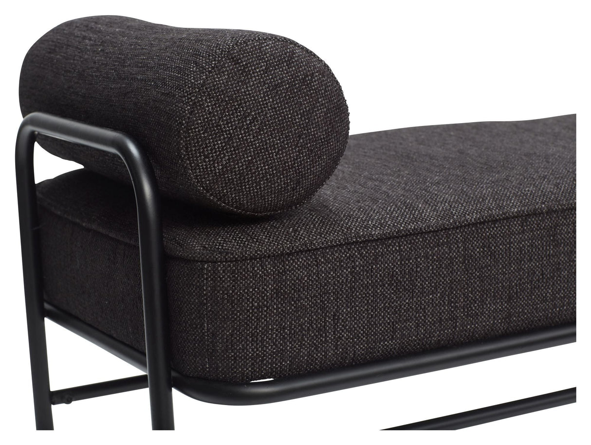 Hübsch Pipe Bench with gray cushion