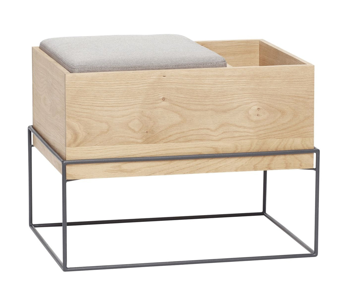 Hübsch Collect Bench with storage, Oak veneer