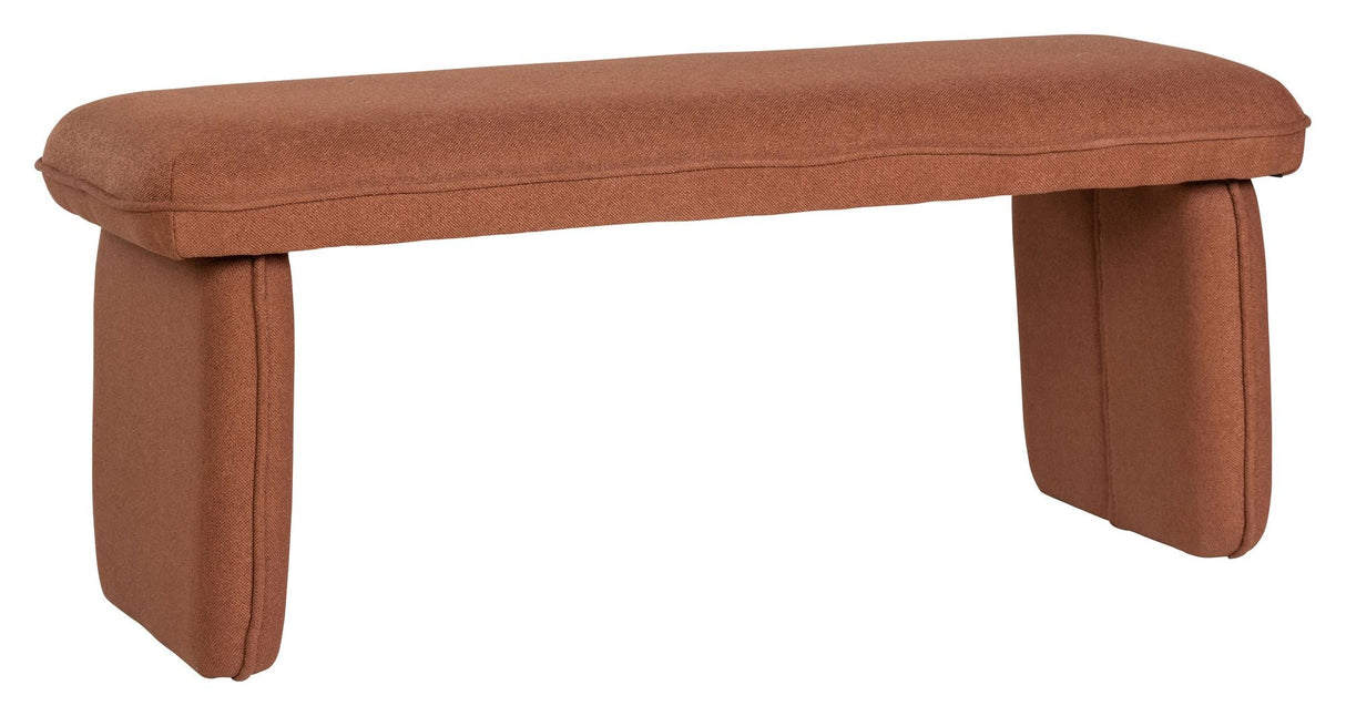 Hübsch Mellow Bench, Stainless red fabric