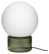 Hübsch Sphere Table lamp, glass, opal/green