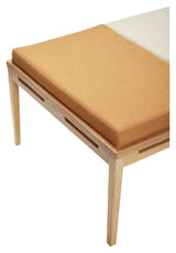 Hübsch Amber Daybed, oak, fabric, beige/orange