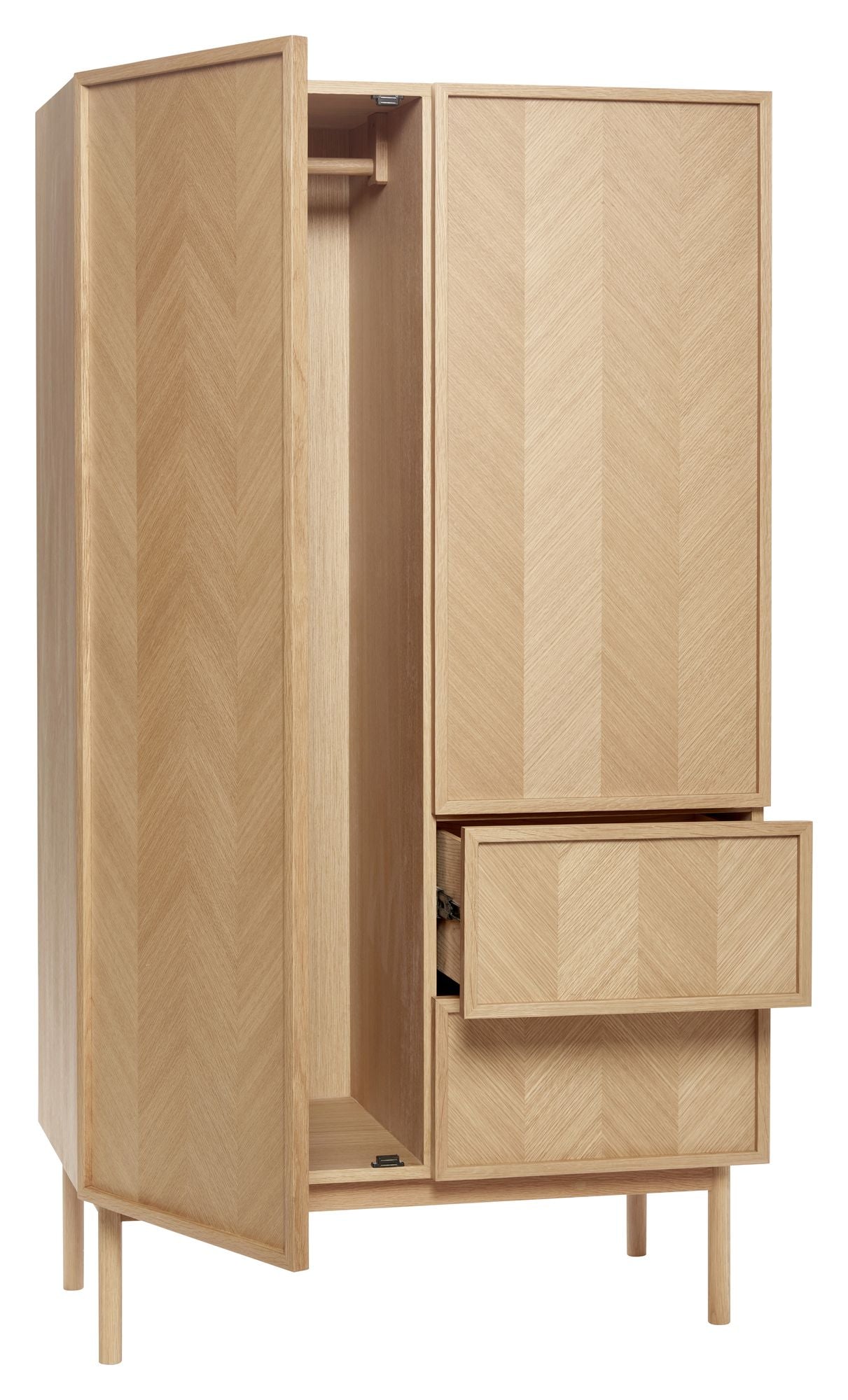 Hübsch Herringbone Wardrobe, oak, herringbone