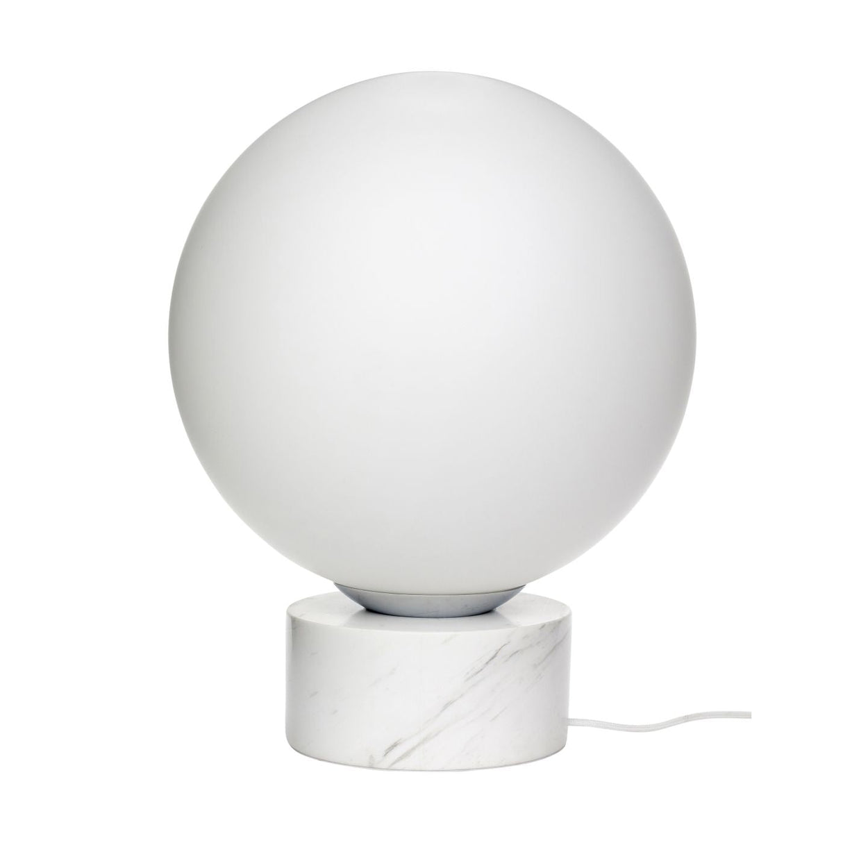 Hübsch Sphere Floor lamp with marble, White