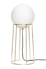 Hübsch Balance Floor lamp with metal frame, White/Brass