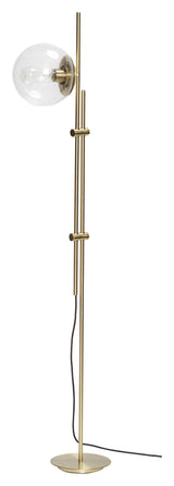 Hübsch Bubble Floor lamp, metal/glass, brass/clear