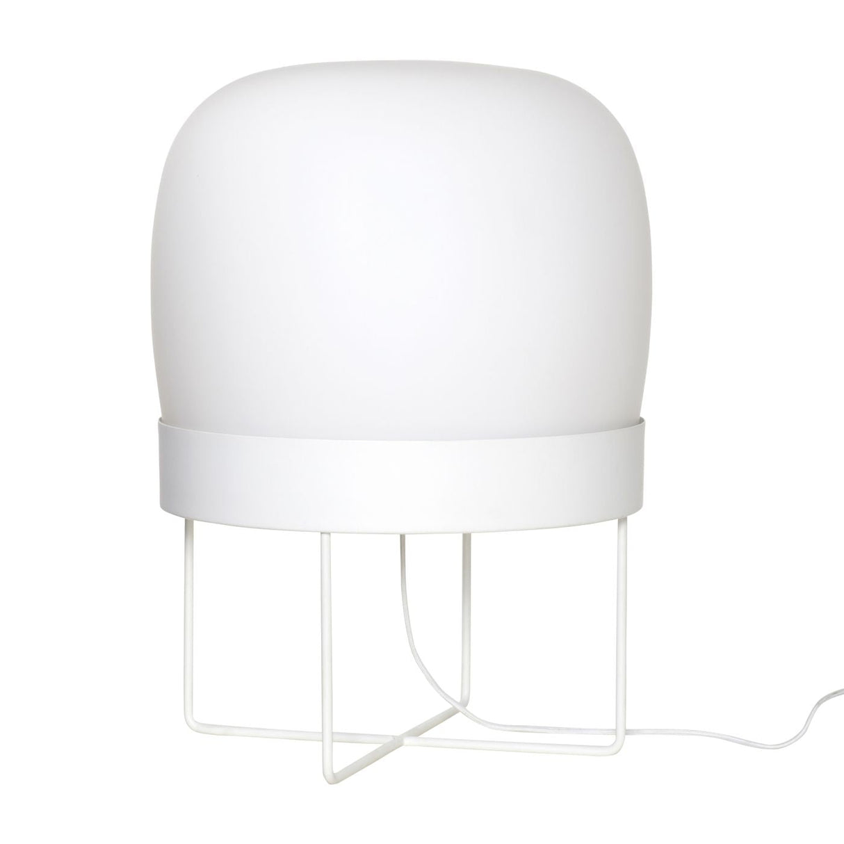 Hübsch Floor lamp Ø41 in white, Glass/Metal