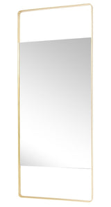 Hübsch Aware Floor mirror with iron frame, Golden