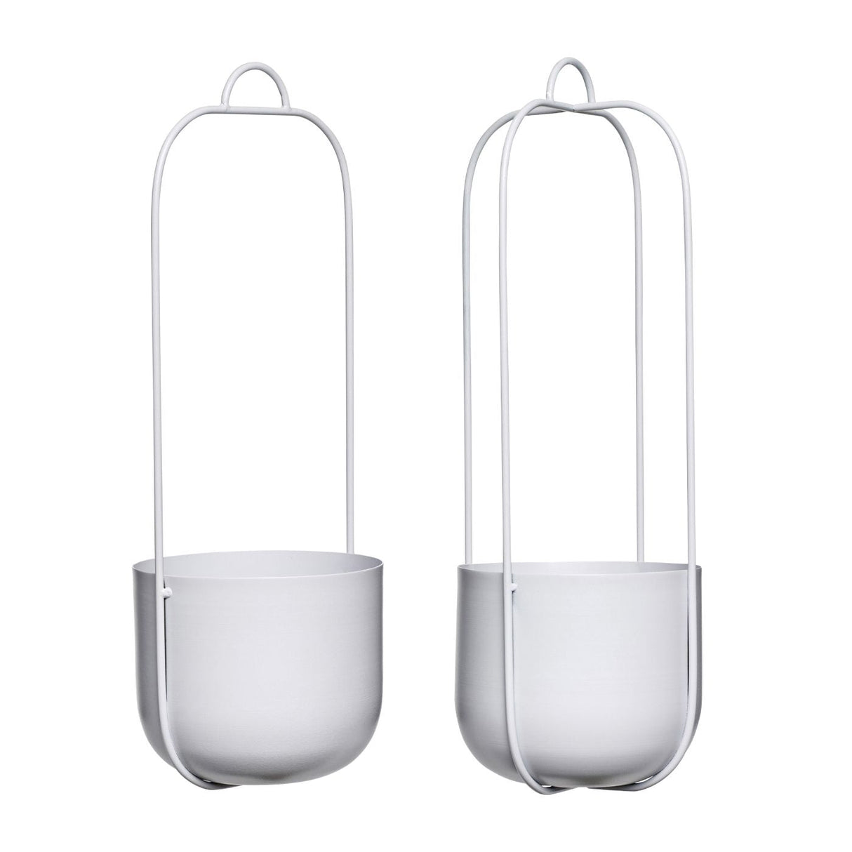 Hübsch Lotus Hanging Pot Set, Light Gray