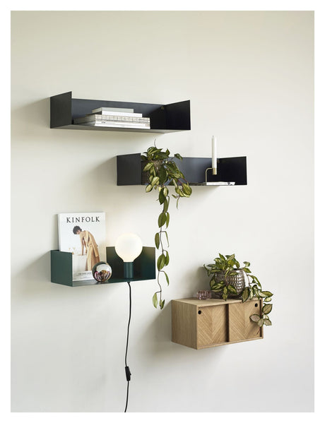 Hübsch Herringbone Shelf w. 2 sliding doors, Nature