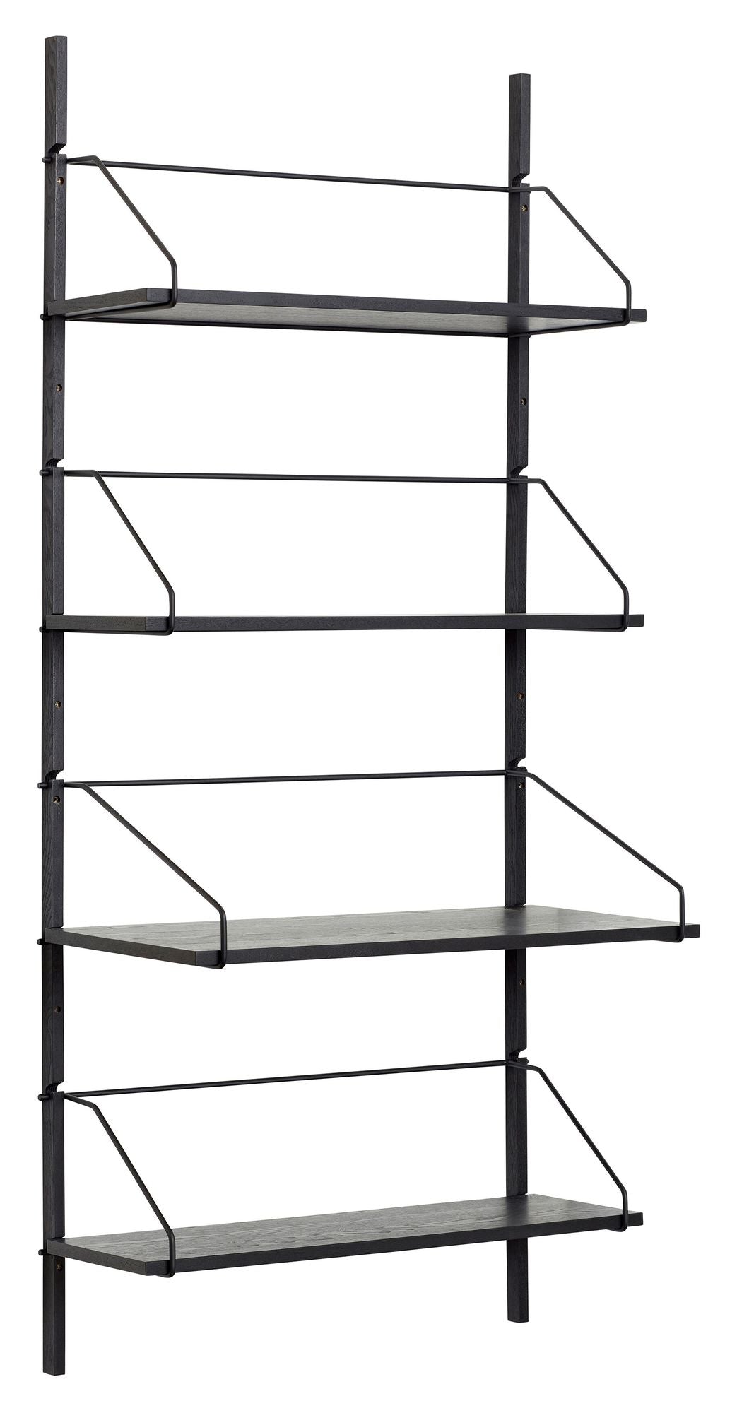 Hübsch Norm Shelf, metal/ash, black