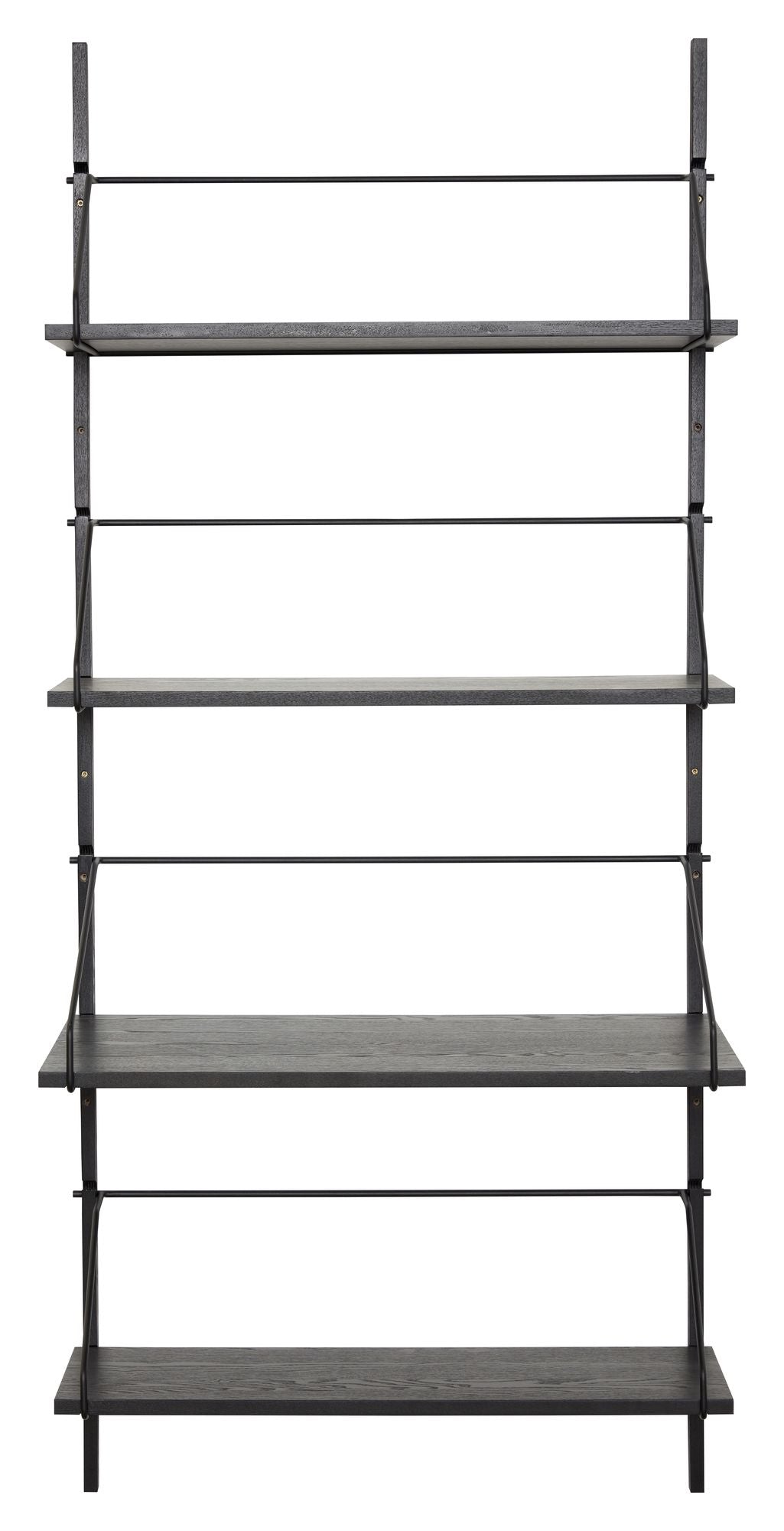 Hübsch Norm Shelf, metal/ash, black