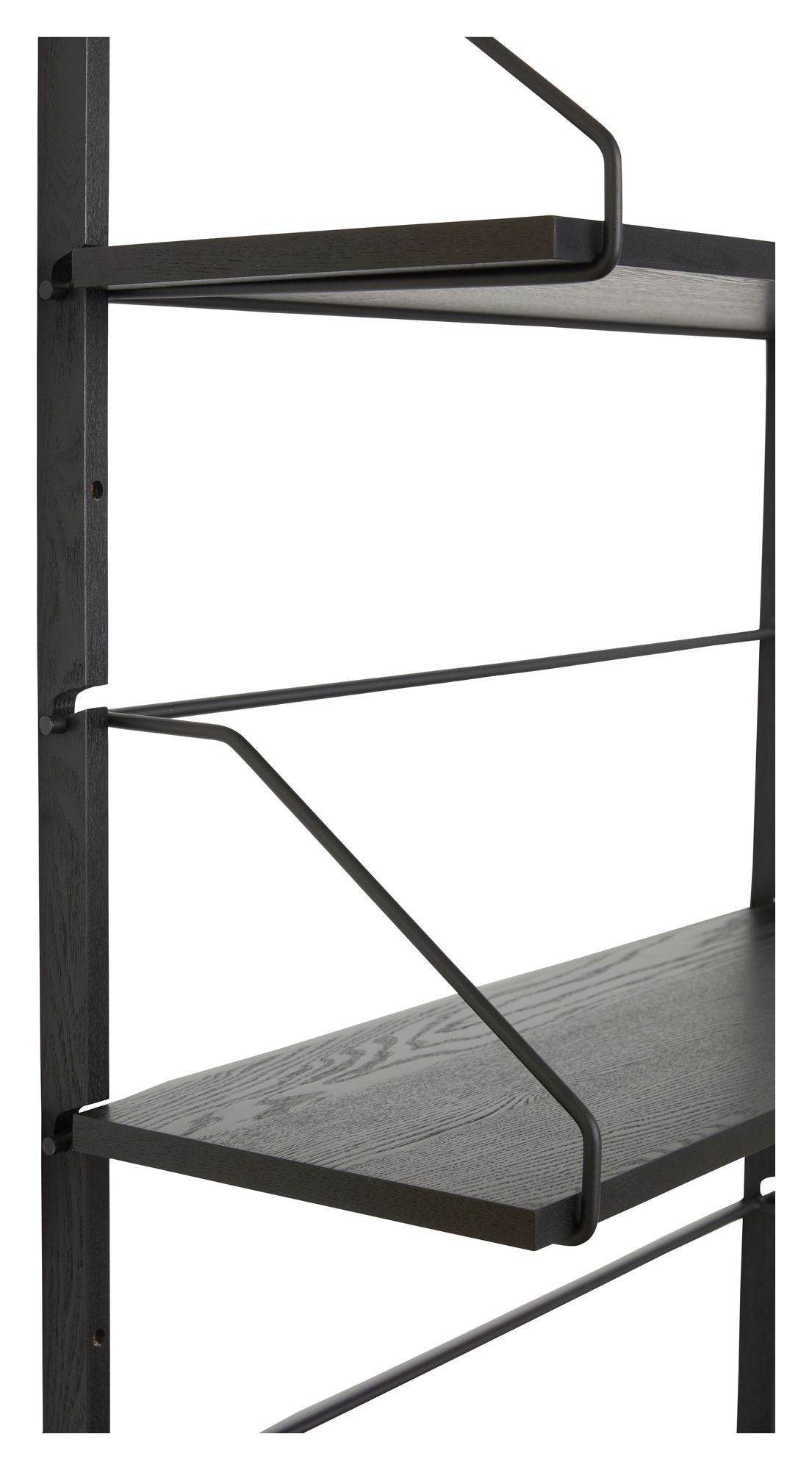 Hübsch Norm Shelf, metal/ash, black