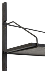 Hübsch Norm Shelf, metal/ash, black