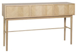 Hübsch Herringbone Console Table w. 3 drawers, Oak/Oak veneer