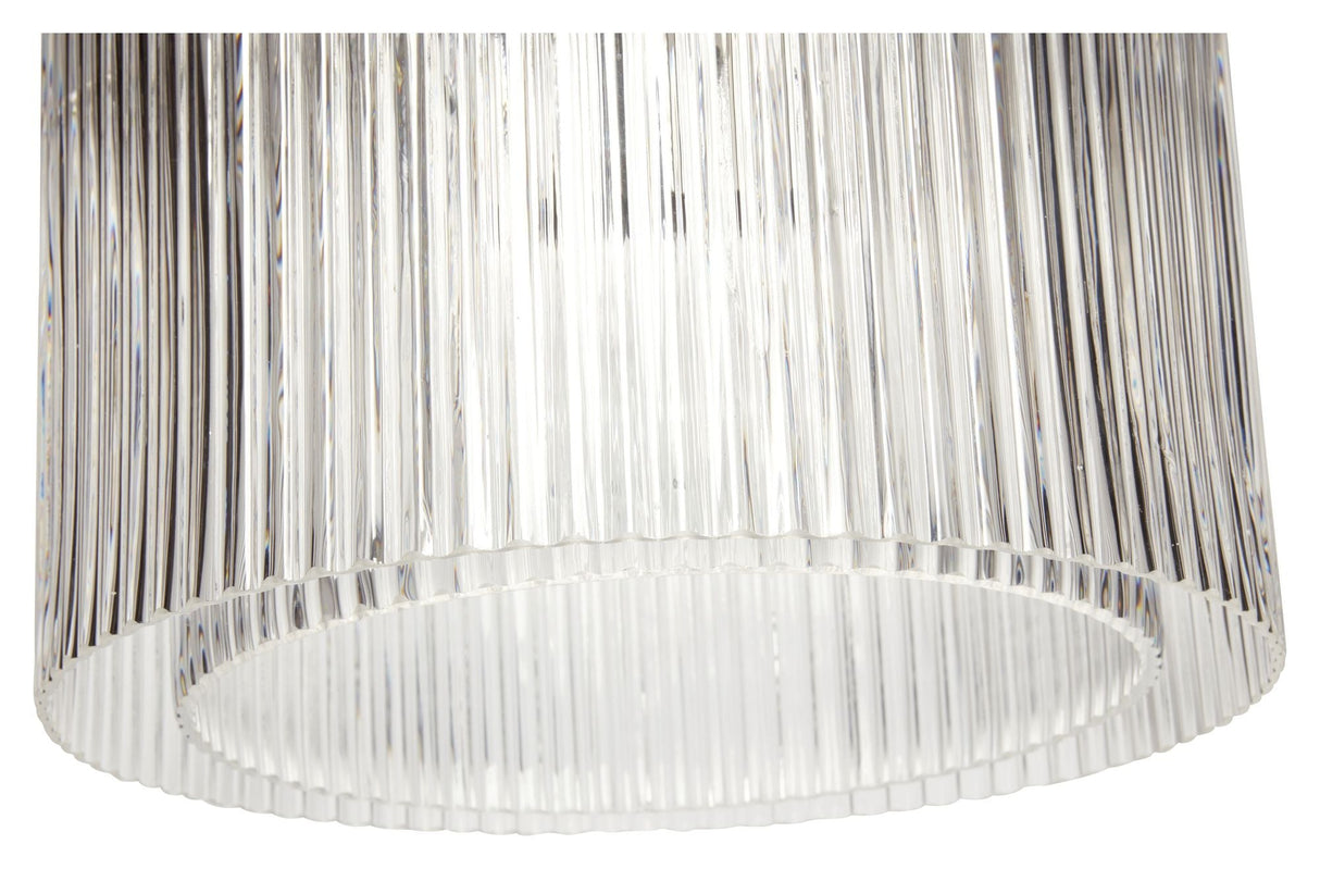 Ripple Ceiling Lamp, Clear Glass/Metal, Large