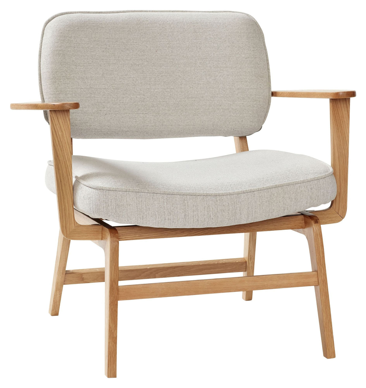 Hübsch Haze Lounge Chair, gray/oak