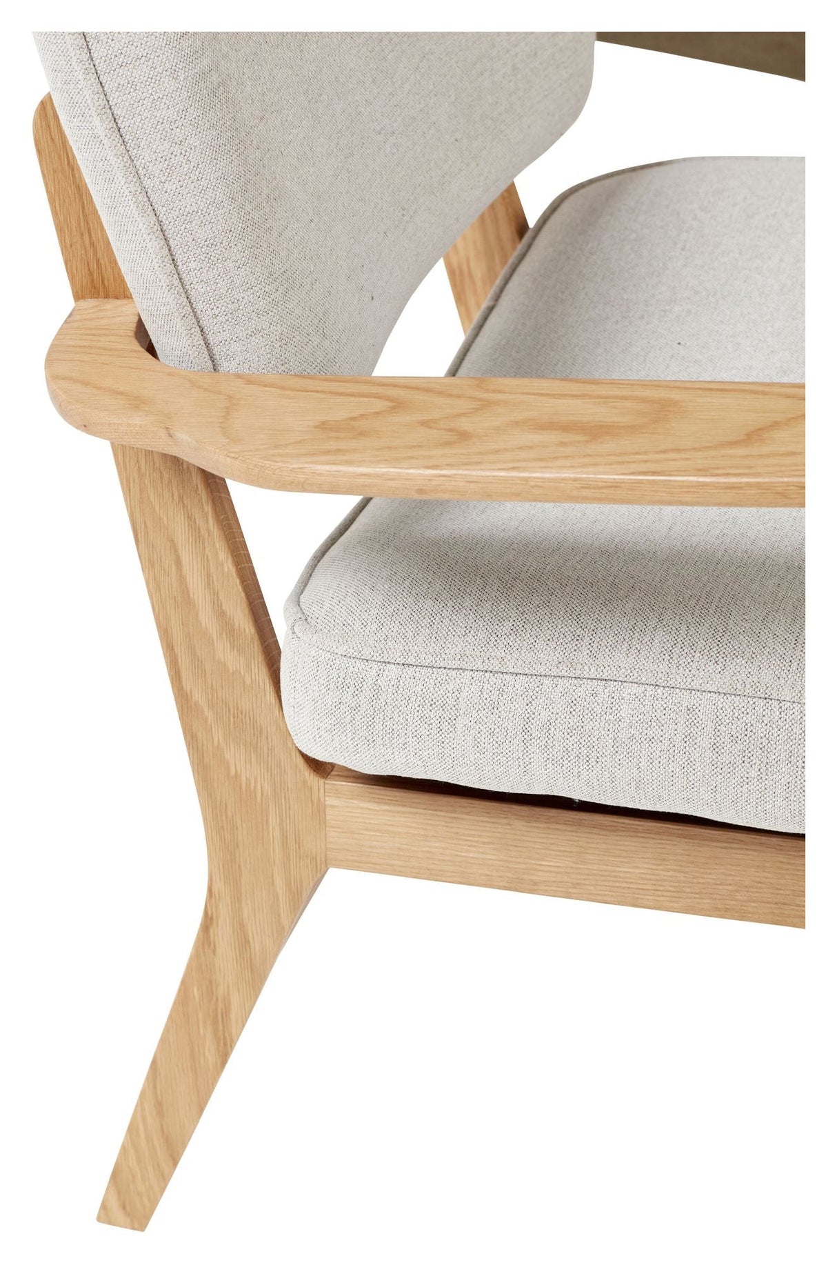 Hübsch Haze Lounge Chair, gray/oak