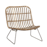 Hübsch Weave Lounge Chair w. metal legs, Rattan