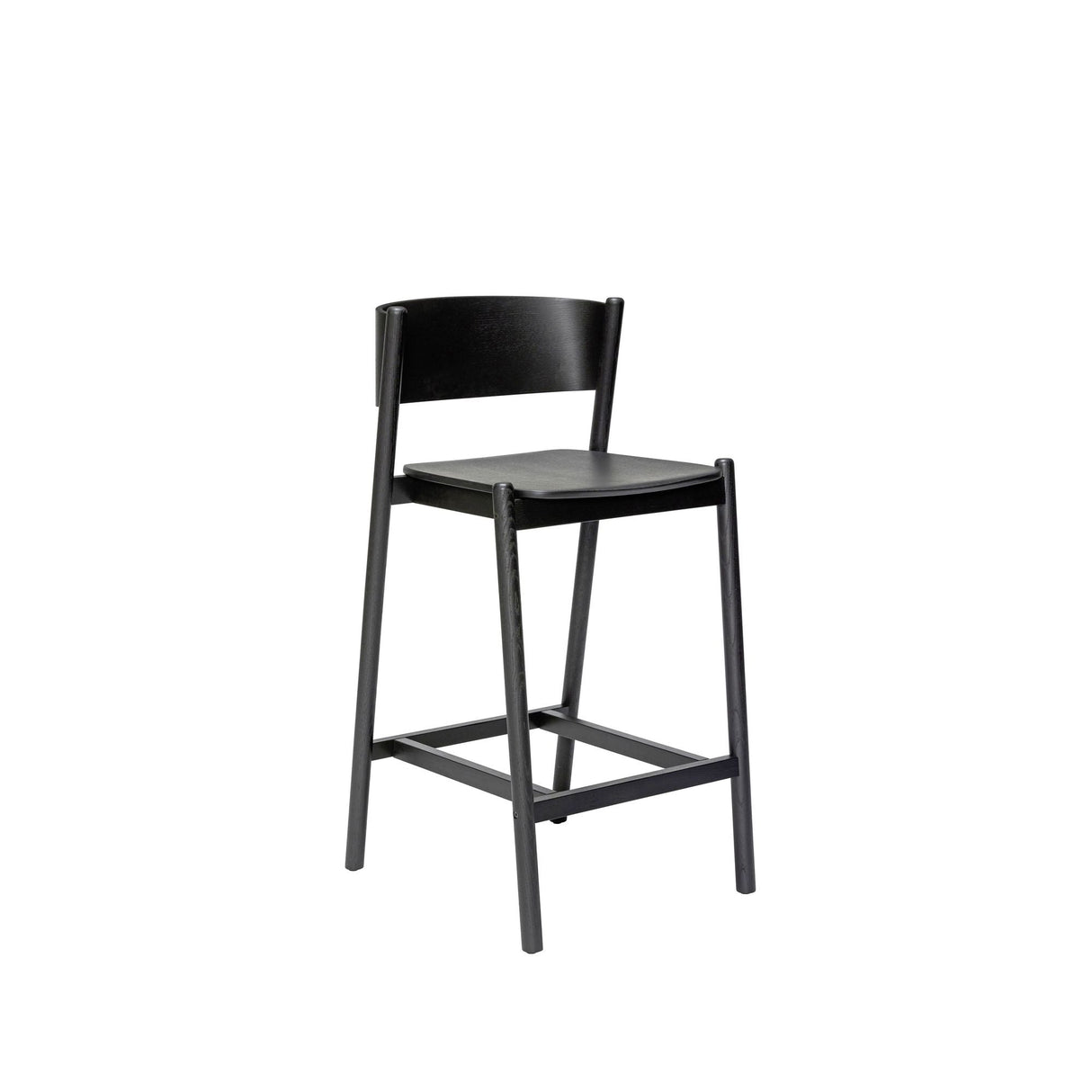 Oblique Barstool Black Oak veneer