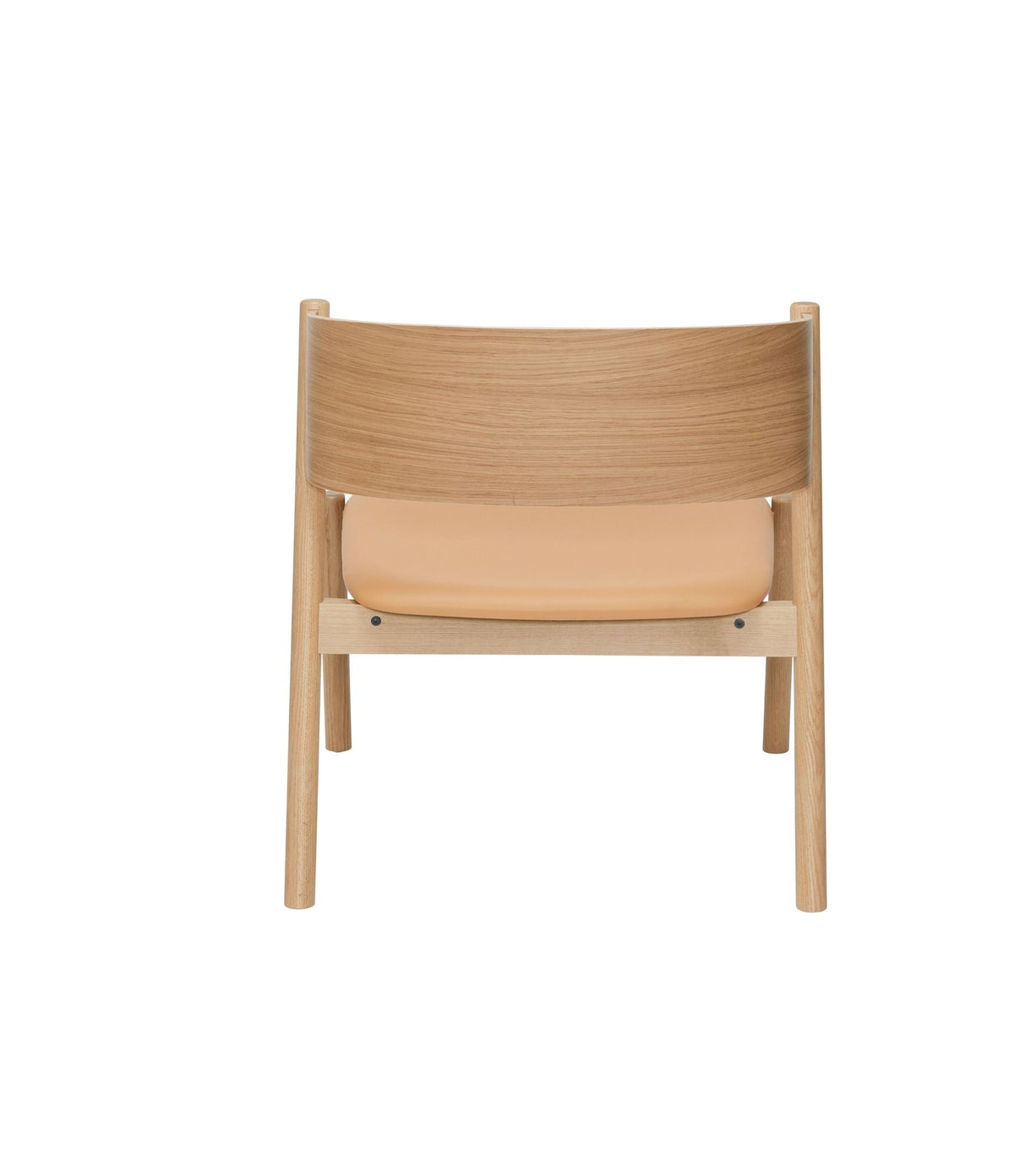 Oblique Lounge Chair, Oak veneer with leather seat