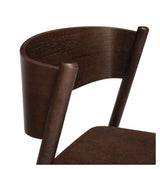 Oblique Dining chair, Dark brown oak veneer