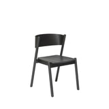 Oblique Dining Chair Black Oak Veneer