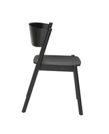 Oblique Dining Chair Black Oak Veneer