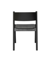 Oblique Dining Chair Black Oak Veneer