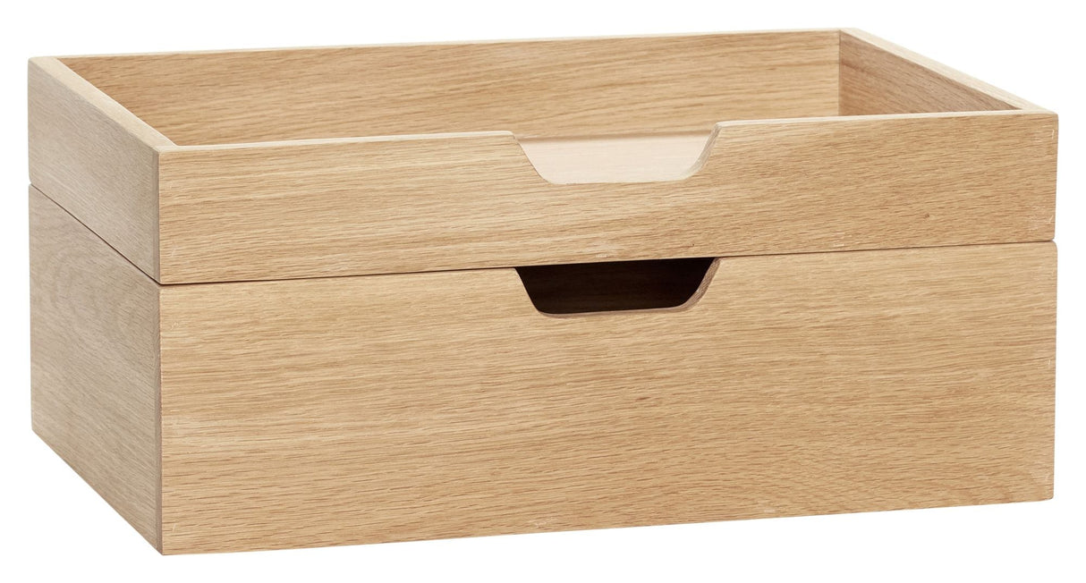 Hübsch Note Storage boxes, oak