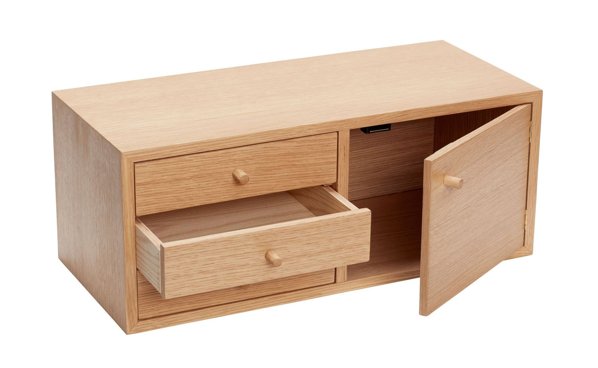 Hübsch Piccolo Shelf w/Storage, Oak