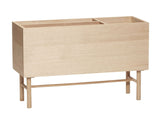 Hübsch Ground Planter with 3 rooms, Oak veneer