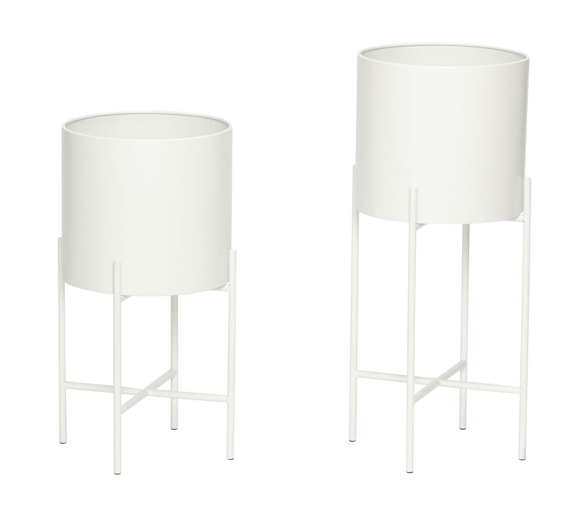 Hübsch Airy Planter Set w/legs, White