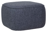 Hübsch Cube Pouf 57x57, gray-blue fabric