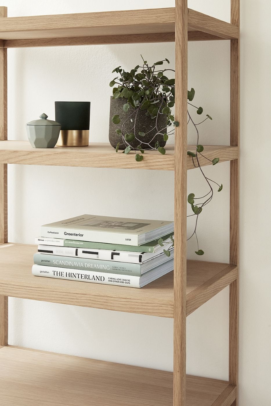 Hübsch Library Shelf w. 6 shelves, Oak veneer