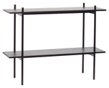 Hübsch Norm Shelf w/2 shelves, metal/wood, black