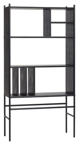 Hübsch Divide Shelf w/shelves, ash/metal, black, H:160