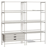 Hübsch Kumo Shelf w/shelves, metal/ash, gray