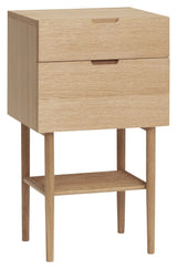 Hübsch Acorn Bedside Table w/Drawers, Oak